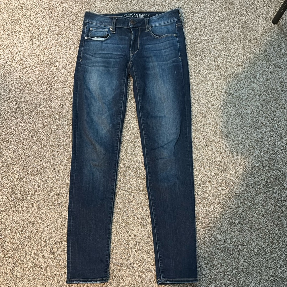 American Eagle Mid Rise Super Stretch Skinny Jeans